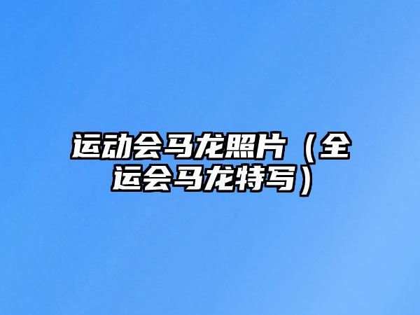 運動會馬龍照片（全運會馬龍?zhí)貙懀? class=