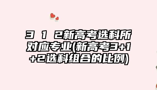 3 1 2新高考選科所對(duì)應(yīng)專業(yè)(新高考3+1+2選科組合的比例)