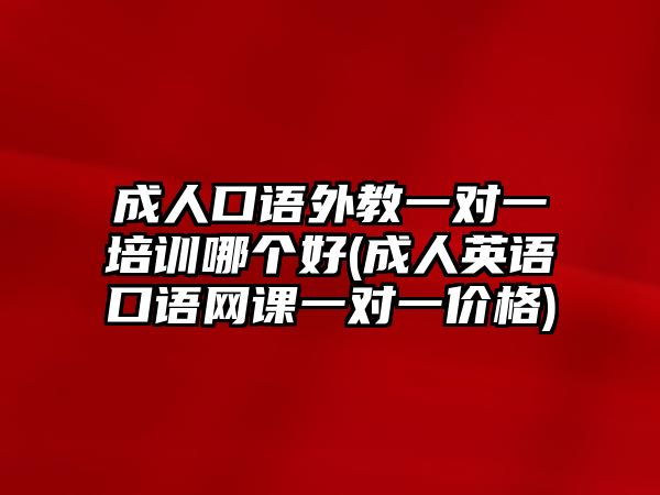 成人口語外教一對(duì)一培訓(xùn)哪個(gè)好(成人英語口語網(wǎng)課一對(duì)一價(jià)格)