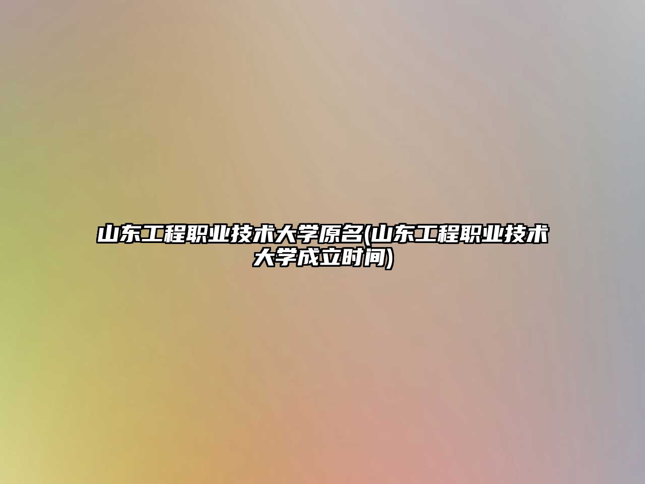 山東工程職業(yè)技術大學原名(山東工程職業(yè)技術大學成立時間)