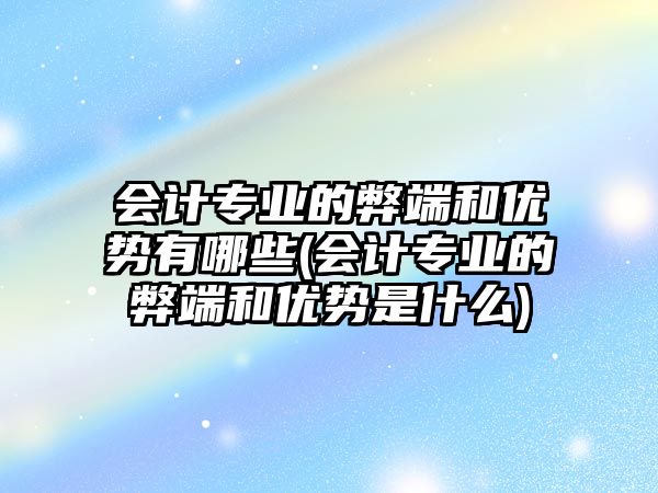 會(huì)計(jì)專業(yè)的弊端和優(yōu)勢(shì)有哪些(會(huì)計(jì)專業(yè)的弊端和優(yōu)勢(shì)是什么)