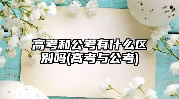 高考和公考有什么區(qū)別嗎(高考與公考)