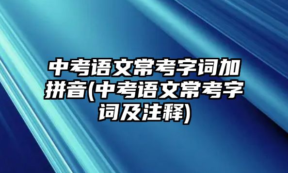 中考語文常考字詞加拼音(中考語文?？甲衷~及注釋)