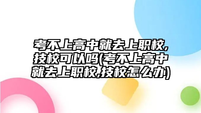 考不上高中就去上職校,技?？梢詥?考不上高中就去上職校,技校怎么辦)