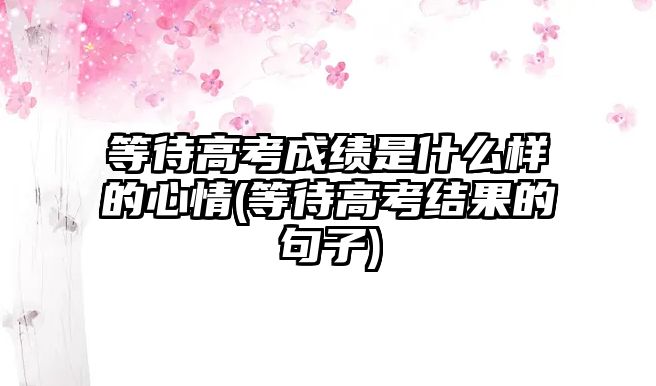 等待高考成績是什么樣的心情(等待高考結(jié)果的句子)