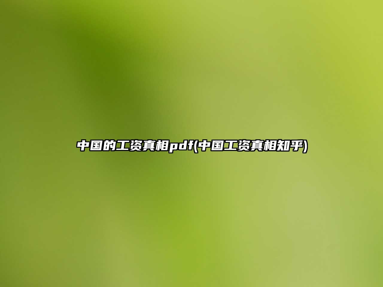 中國的工資真相pdf(中國工資真相知乎)