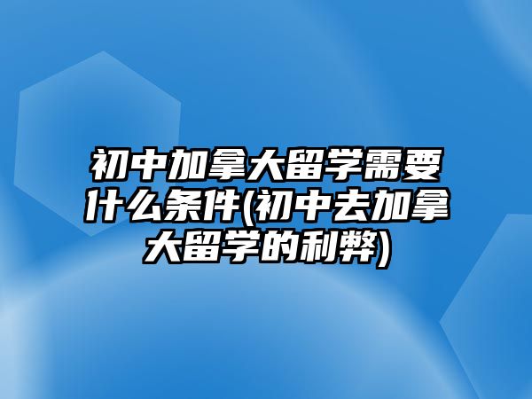 初中加拿大留學(xué)需要什么條件(初中去加拿大留學(xué)的利弊)