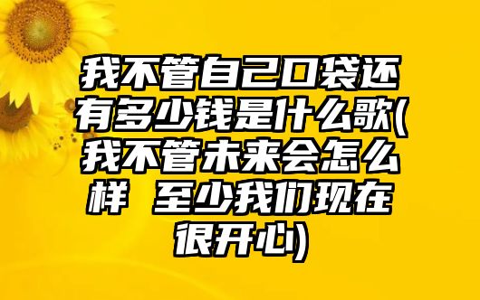 我不管自己口袋還有多少錢是什么歌(我不管未來會(huì)怎么樣 至少我們現(xiàn)在很開心)