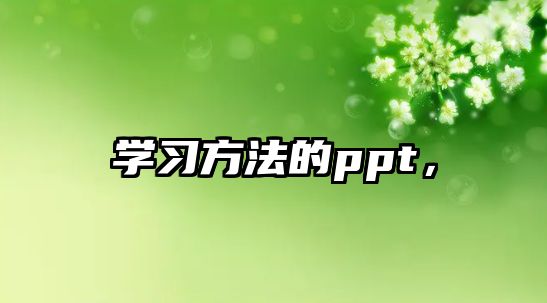 學(xué)習(xí)方法的ppt，