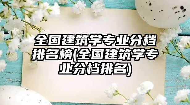 全國建筑學(xué)專業(yè)分檔排名榜(全國建筑學(xué)專業(yè)分檔排名)