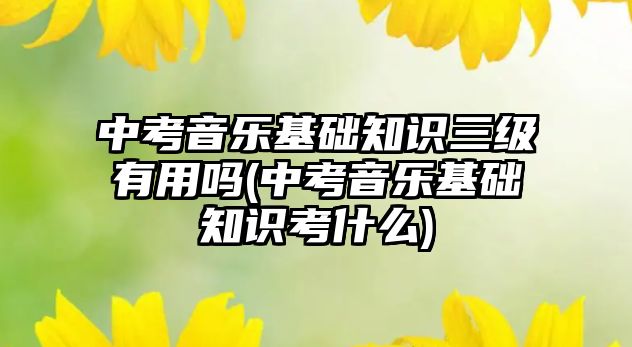 中考音樂基礎(chǔ)知識三級有用嗎(中考音樂基礎(chǔ)知識考什么)