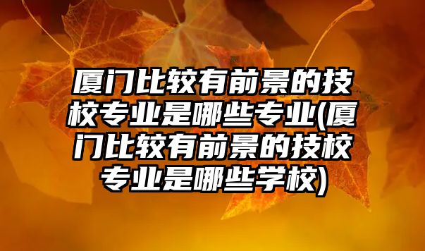 廈門比較有前景的技校專業(yè)是哪些專業(yè)(廈門比較有前景的技校專業(yè)是哪些學(xué)校)