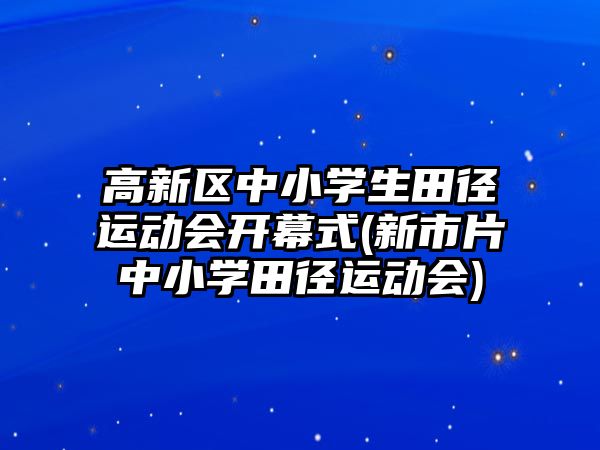 高新區(qū)中小學生田徑運動會開幕式(新市片中小學田徑運動會)