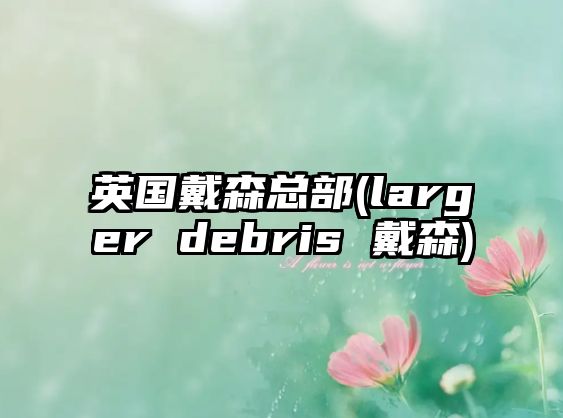 英國戴森總部(larger debris 戴森)