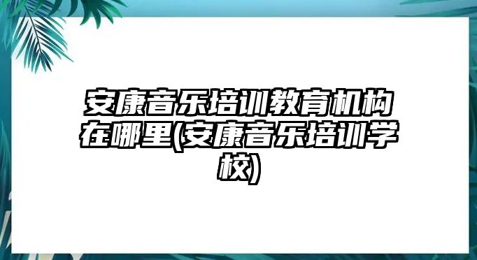 安康音樂(lè)培訓(xùn)教育機(jī)構(gòu)在哪里(安康音樂(lè)培訓(xùn)學(xué)校)