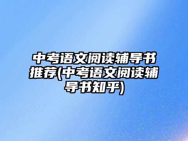 中考語文閱讀輔導書推薦(中考語文閱讀輔導書知乎)