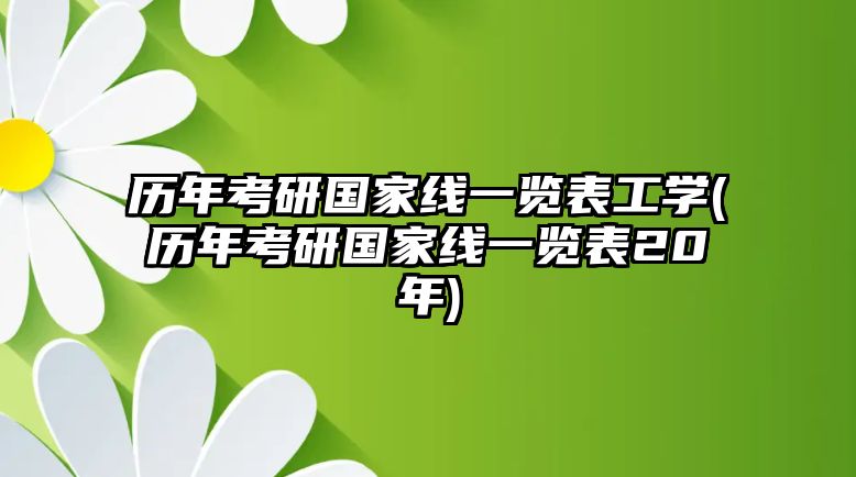 歷年考研國(guó)家線一覽表工學(xué)(歷年考研國(guó)家線一覽表20年)