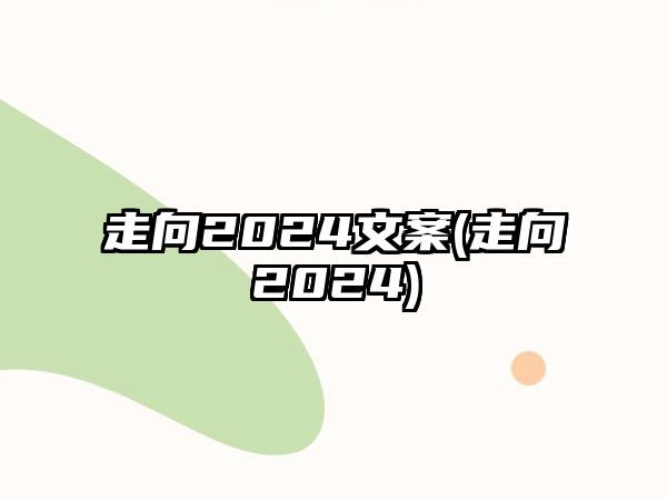 走向2024文案(走向2024)