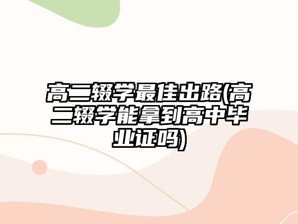 高二輟學(xué)最佳出路(高二輟學(xué)能拿到高中畢業(yè)證嗎)