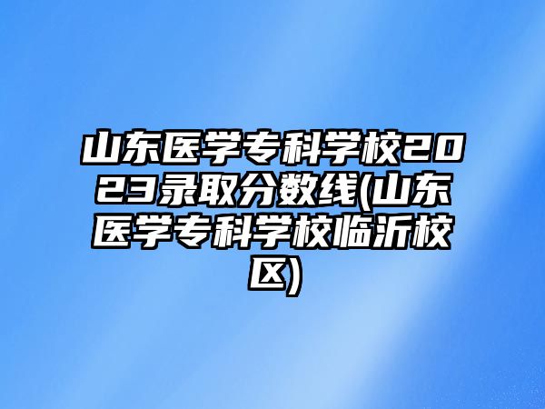 山東醫(yī)學(xué)專科學(xué)校2023錄取分?jǐn)?shù)線(山東醫(yī)學(xué)?？茖W(xué)校臨沂校區(qū))