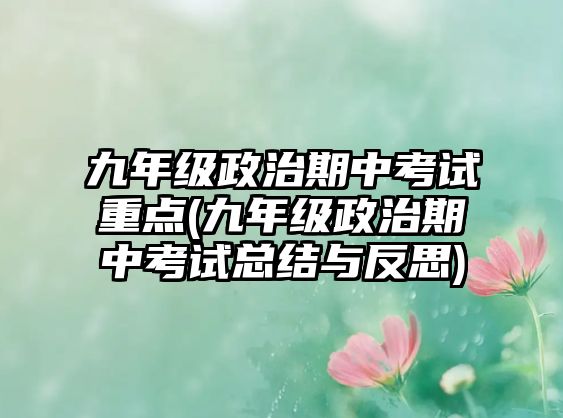 九年級政治期中考試重點(九年級政治期中考試總結與反思)