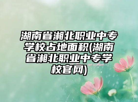 湖南省湘北職業(yè)中專學(xué)校占地面積(湖南省湘北職業(yè)中專學(xué)校官網(wǎng))