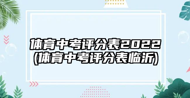 體育中考評分表2022(體育中考評分表臨沂)