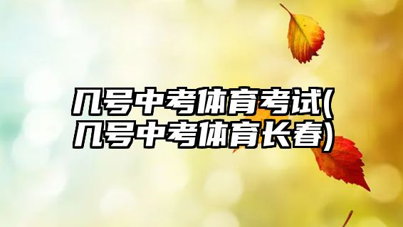 幾號(hào)中考體育考試(幾號(hào)中考體育長(zhǎng)春)