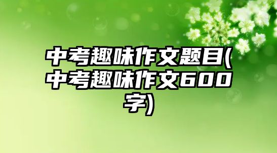 中考趣味作文題目(中考趣味作文600字)