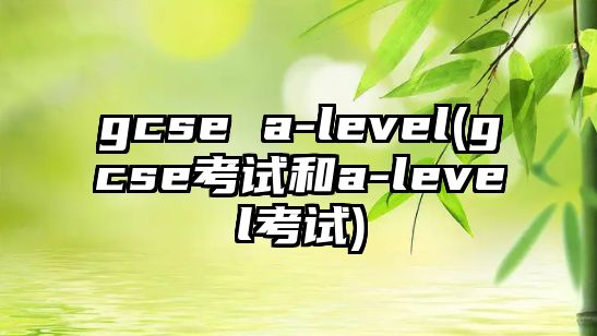 gcse a-level(gcse考試和a-level考試)