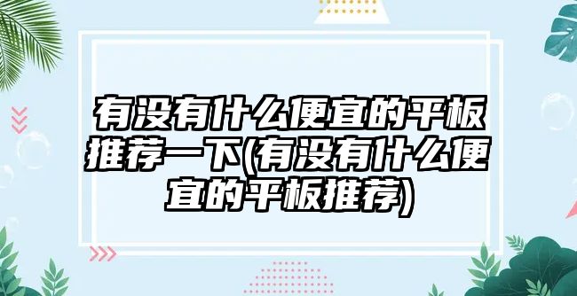 有沒有什么便宜的平板推薦一下(有沒有什么便宜的平板推薦)