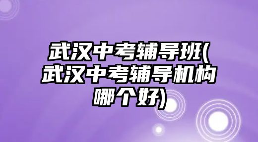 武漢中考輔導(dǎo)班(武漢中考輔導(dǎo)機(jī)構(gòu)哪個(gè)好)