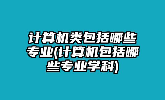 計算機類包括哪些專業(yè)(計算機包括哪些專業(yè)學科)