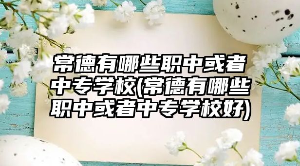 常德有哪些職中或者中專學(xué)校(常德有哪些職中或者中專學(xué)校好)