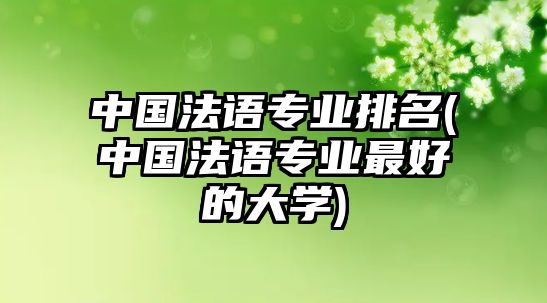 中國法語專業(yè)排名(中國法語專業(yè)最好的大學)