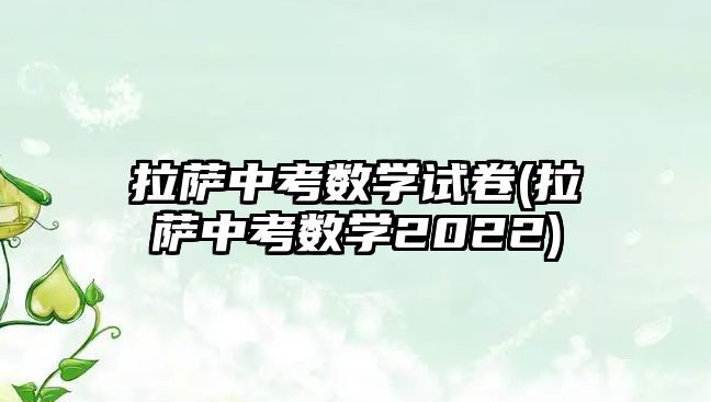 拉薩中考數(shù)學(xué)試卷(拉薩中考數(shù)學(xué)2022)