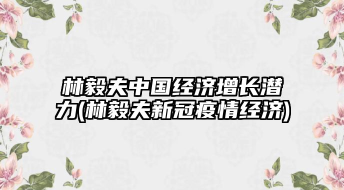 林毅夫中國經(jīng)濟增長潛力(林毅夫新冠疫情經(jīng)濟)