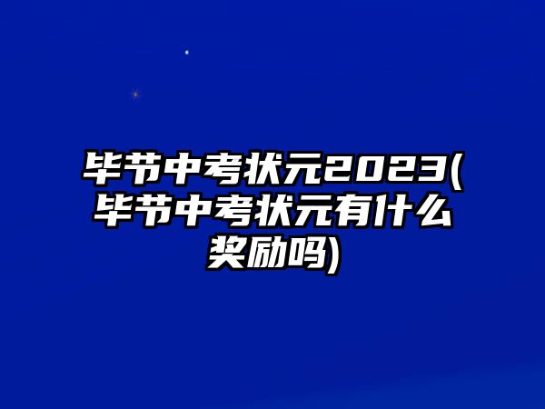 畢節(jié)中考狀元2023(畢節(jié)中考狀元有什么獎(jiǎng)勵(lì)嗎)