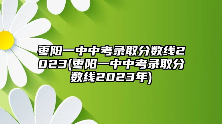 棗陽一中中考錄取分數(shù)線2023(棗陽一中中考錄取分數(shù)線2023年)