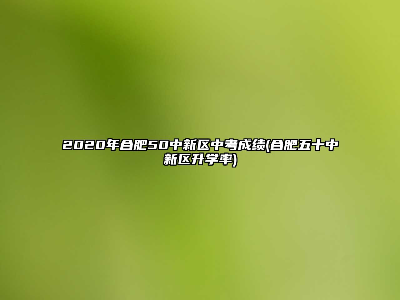 2020年合肥50中新區(qū)中考成績(合肥五十中新區(qū)升學(xué)率)