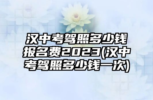 漢中考駕照多少錢報(bào)名費(fèi)2023(漢中考駕照多少錢一次)