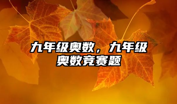 九年級(jí)奧數(shù)，九年級(jí)奧數(shù)競賽題