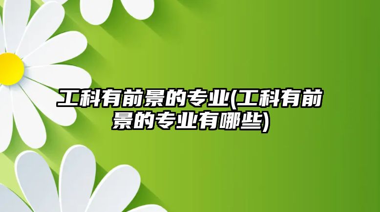 工科有前景的專業(yè)(工科有前景的專業(yè)有哪些)