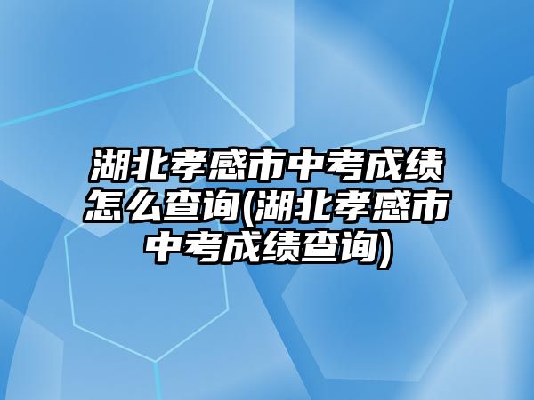 湖北孝感市中考成績怎么查詢(湖北孝感市中考成績查詢)