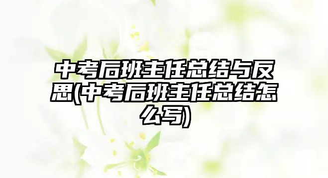 中考后班主任總結(jié)與反思(中考后班主任總結(jié)怎么寫)