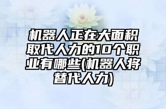 機器人正在大面積取代人力的10個職業(yè)有哪些(機器人將替代人力)