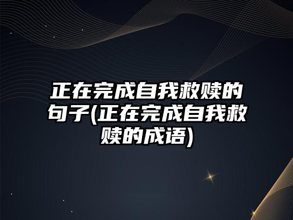 正在完成自我救贖的句子(正在完成自我救贖的成語(yǔ))