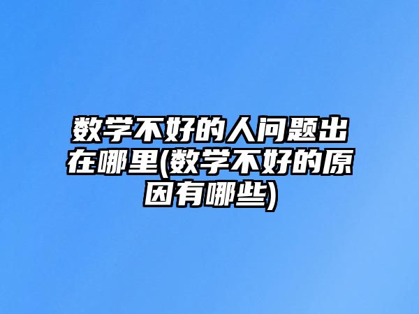 數(shù)學(xué)不好的人問(wèn)題出在哪里(數(shù)學(xué)不好的原因有哪些)