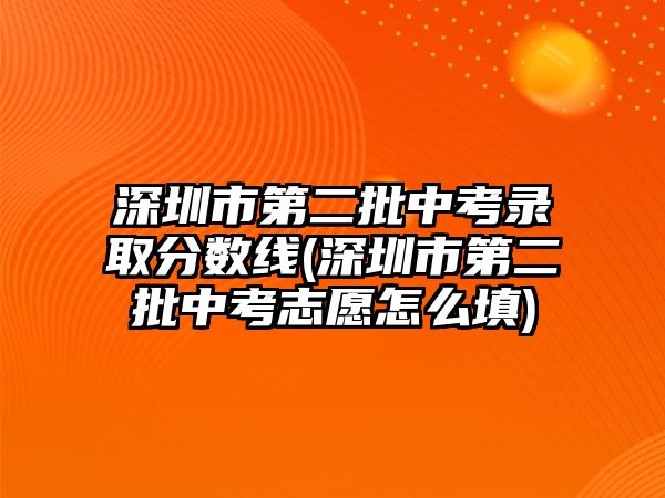 深圳市第二批中考錄取分?jǐn)?shù)線(深圳市第二批中考志愿怎么填)