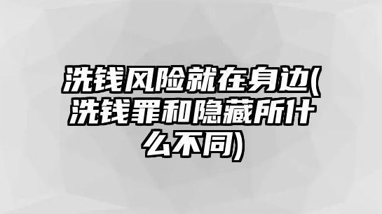 洗錢風險就在身邊(洗錢罪和隱藏所什么不同)